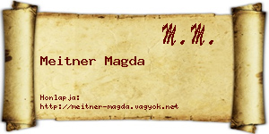 Meitner Magda névjegykártya